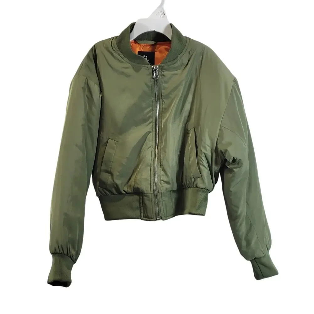 Art Class Boys Winter Zippered Coat, Pea Green, Size M (8), NWOT